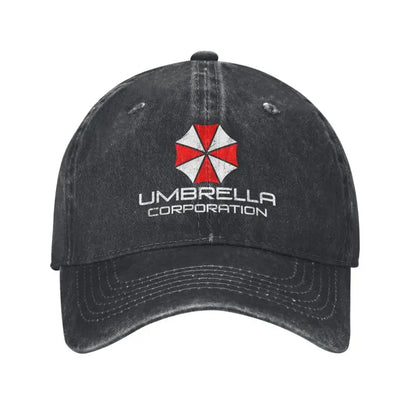 Umbrella Corporation Distressed Denim Baseball Cap