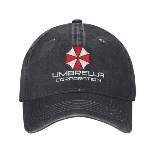 Umbrella Corporation Distressed Denim Baseball Cap