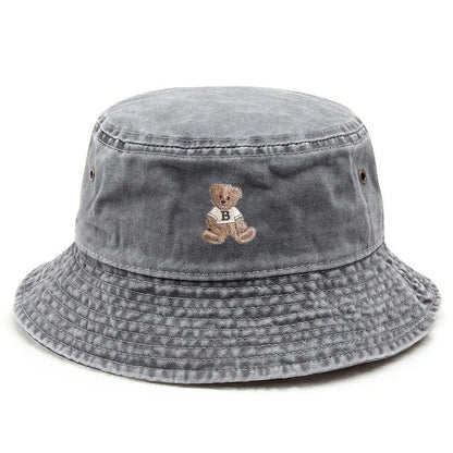 Vintage Teddy Bear Cotton Bucket Hat