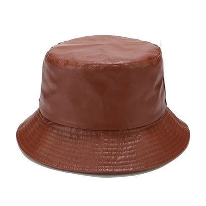 PU Leather Waterproof Bucket Hat Unisex