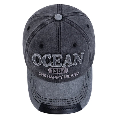 Ocean 1387 Letter Embroidery Baseball Cap Unisex