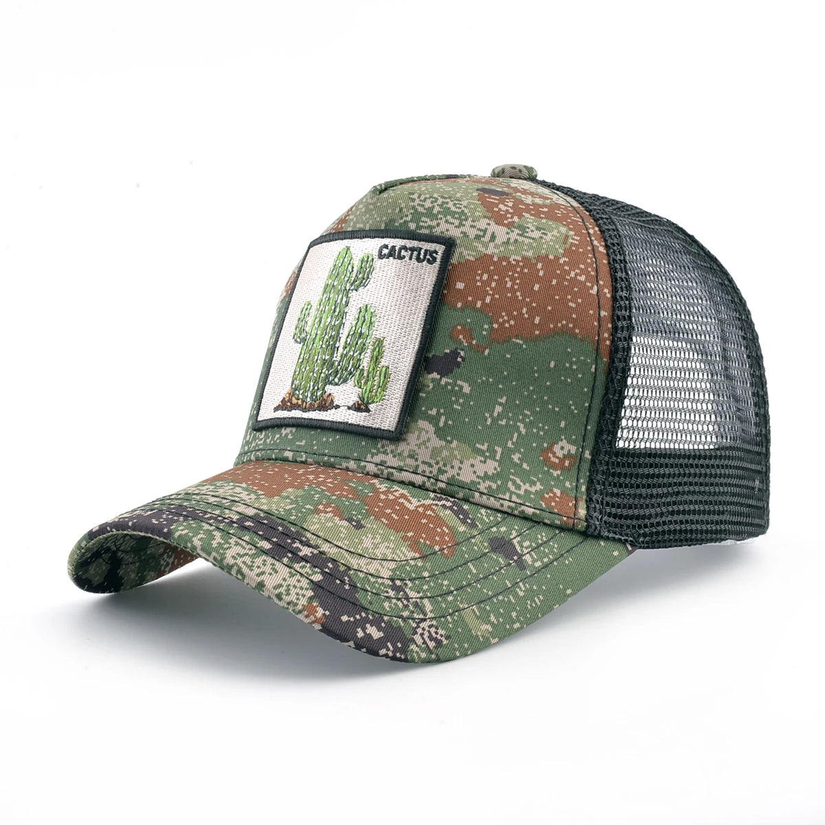 Camouflage Lion Embroidered Baseball Cap