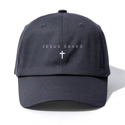 Jesus Saves Print Baseball Cap