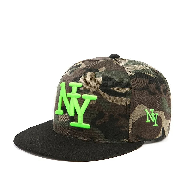 3D Embroidered Letters Y2K Hip Hop Snapback Cap