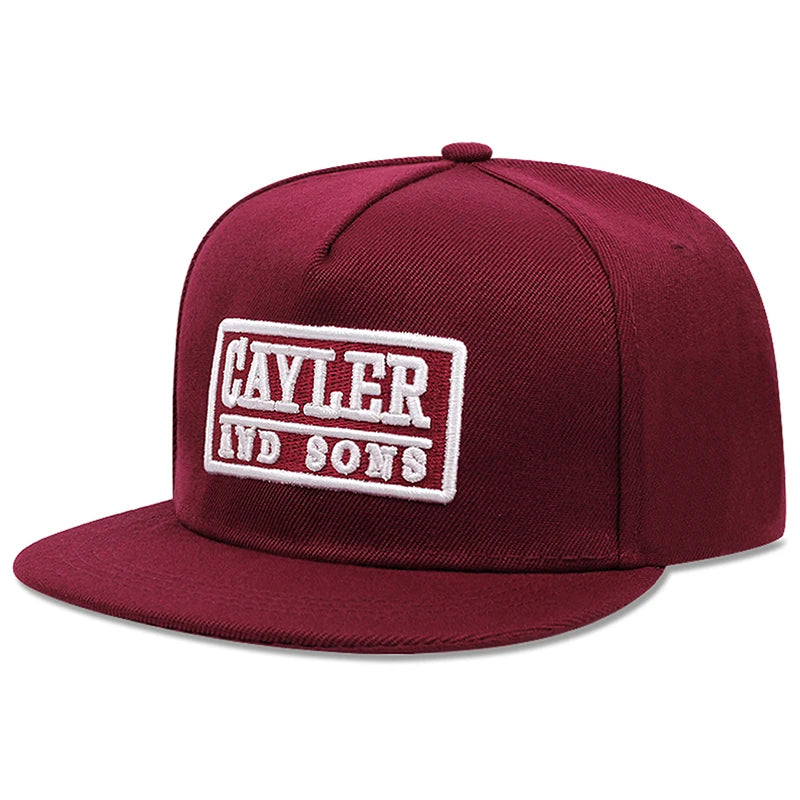 CAYLER Embroidered Creative Flat Brim Street Hip Hop Baseball Hat