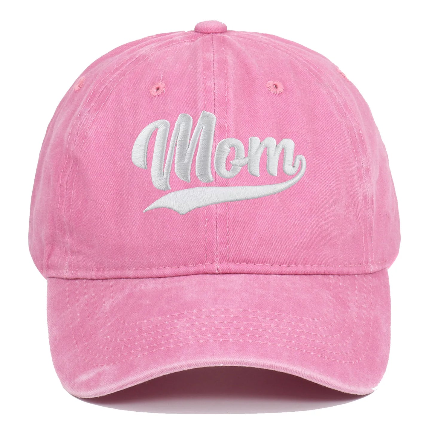 DAD MOM Embroidered Retro Washed Baseball Cap