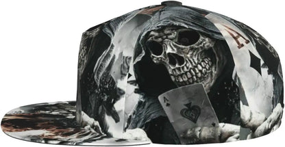 Grim Reaper Skull 3D Printed Baseball Cap
