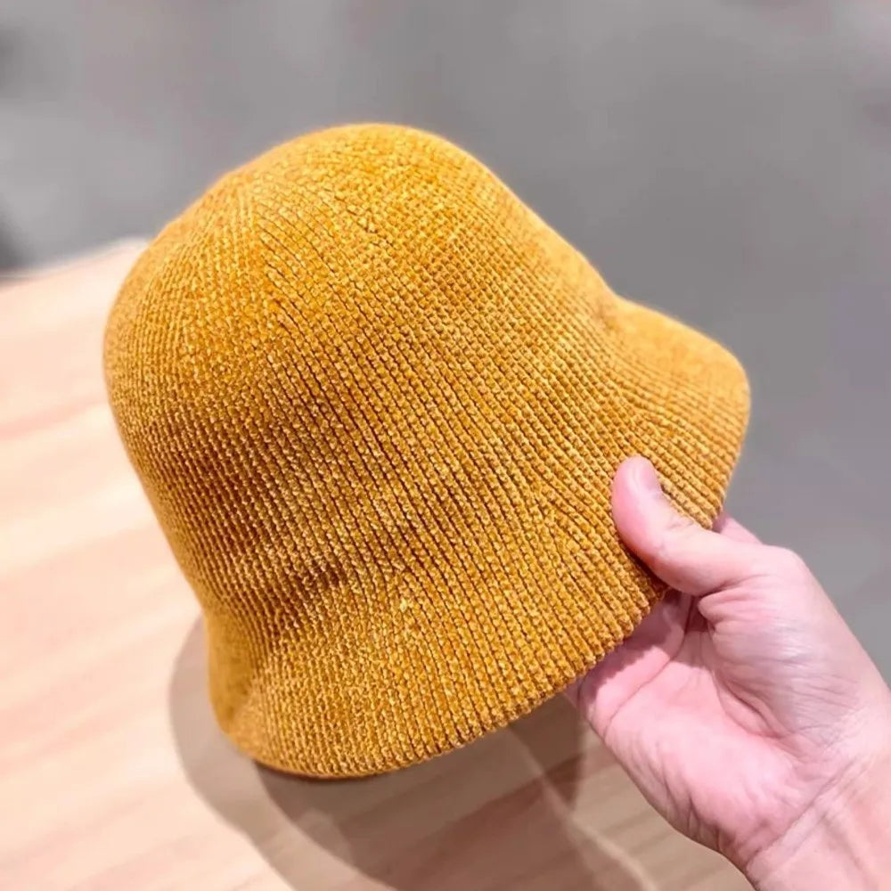 Chenille Knit Cold Proof Bucket Hat