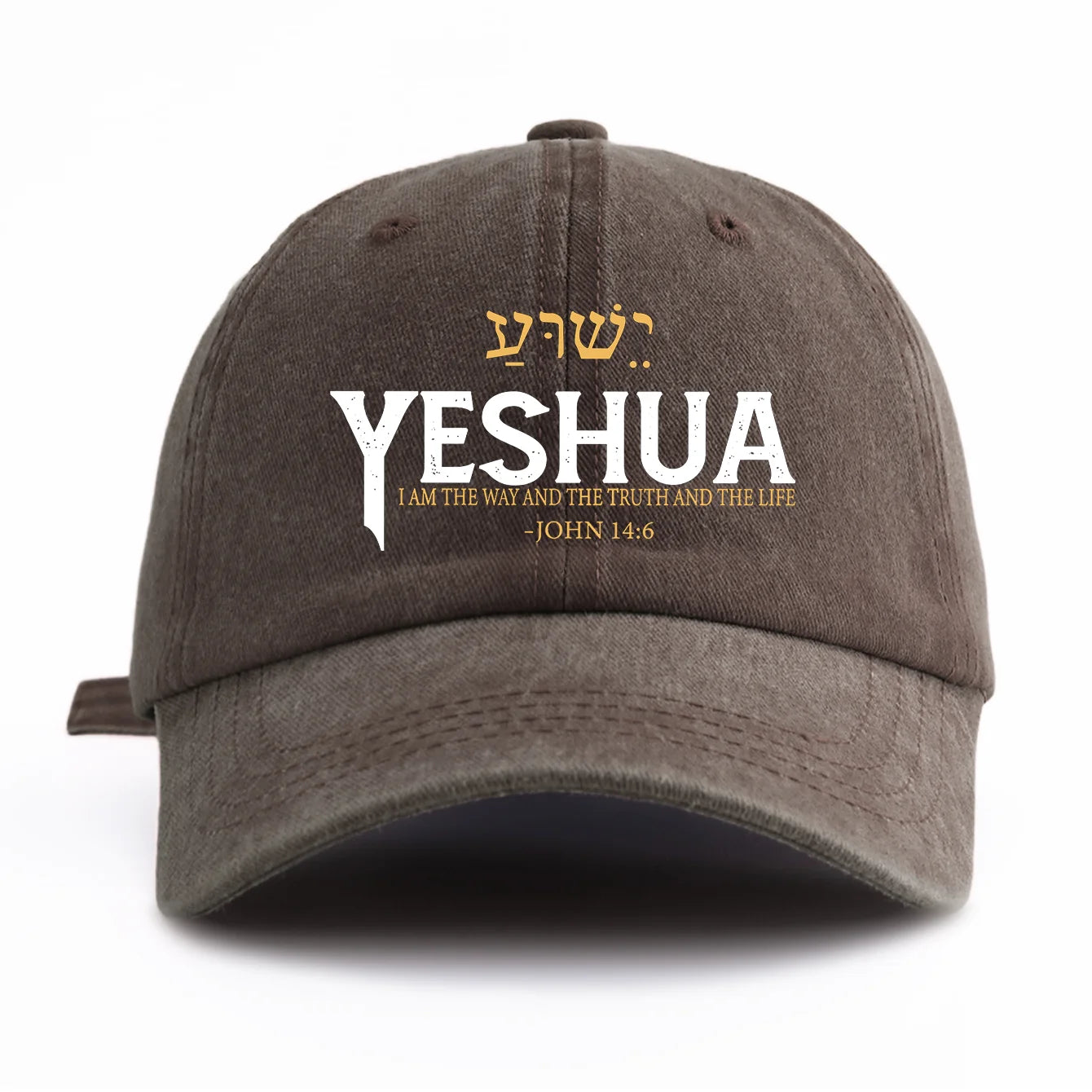 Yeshua Print Washed Baseball Cap