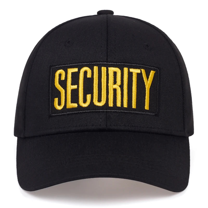 Unisex Security Letter Embroidery Baseball Cap