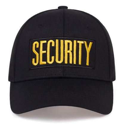 Unisex Security Letter Embroidery Baseball Cap