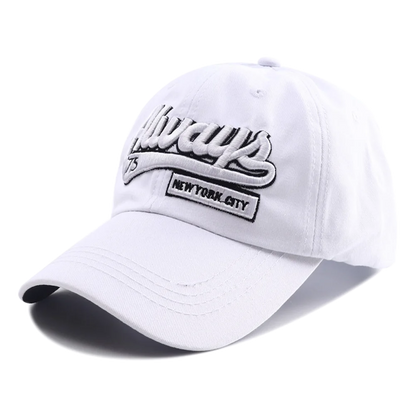 Korean Letter Embroidered Snapback Baseball Cap