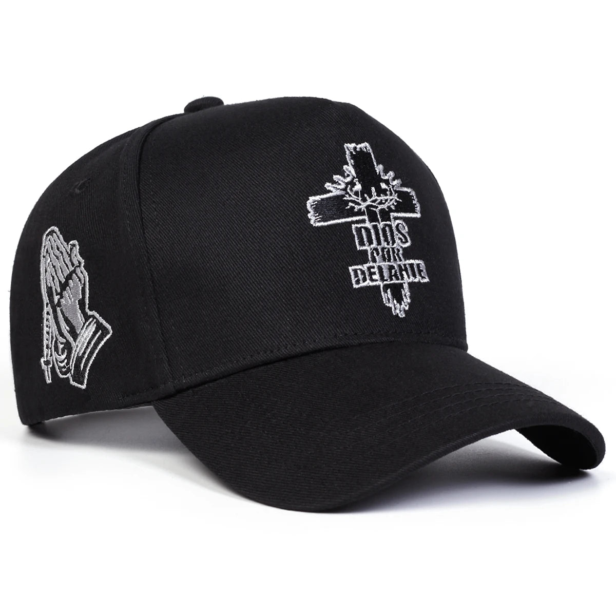 Unisex Dios Por Delante Cross Embroidery Baseball Cap