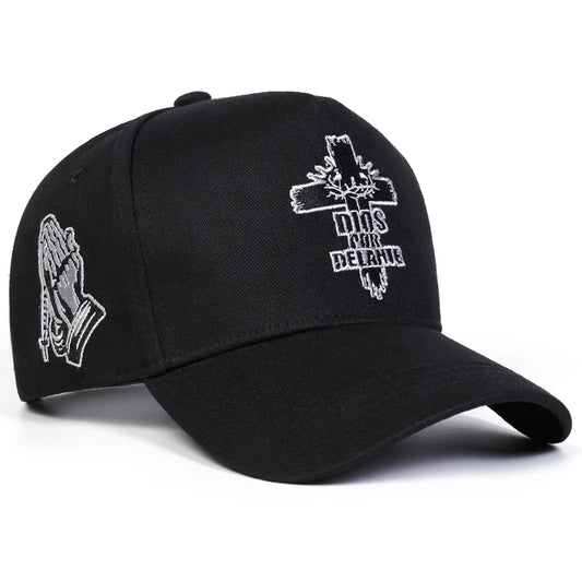 Unisex Dios Por Delante Cross Embroidery Baseball Cap