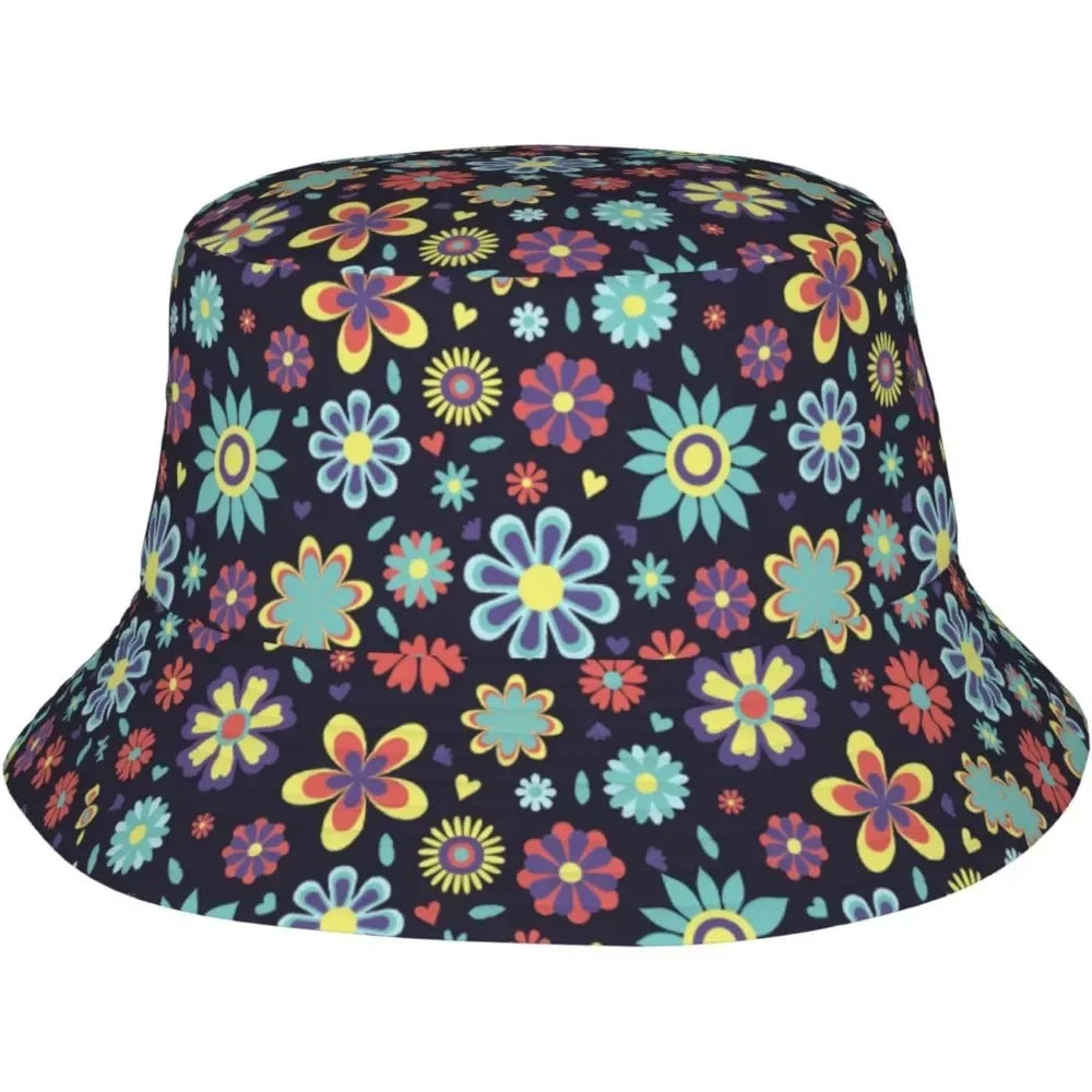 Small Flower Print Unisex Summer Bucket Hat