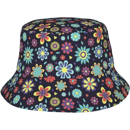 Small Flower Print Unisex Summer Bucket Hat