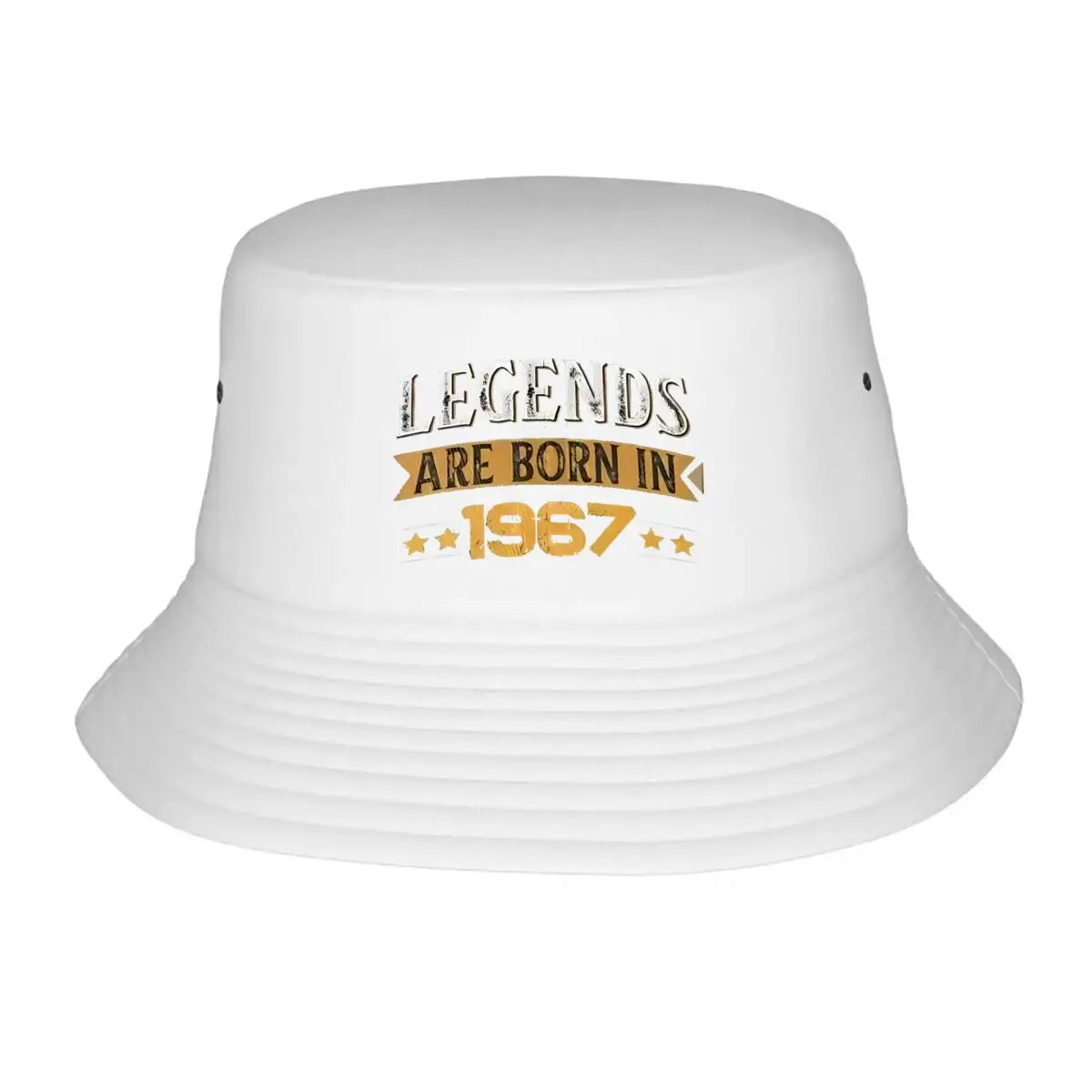 Vintage 1967 Legend Birthday Text Bucket Hat