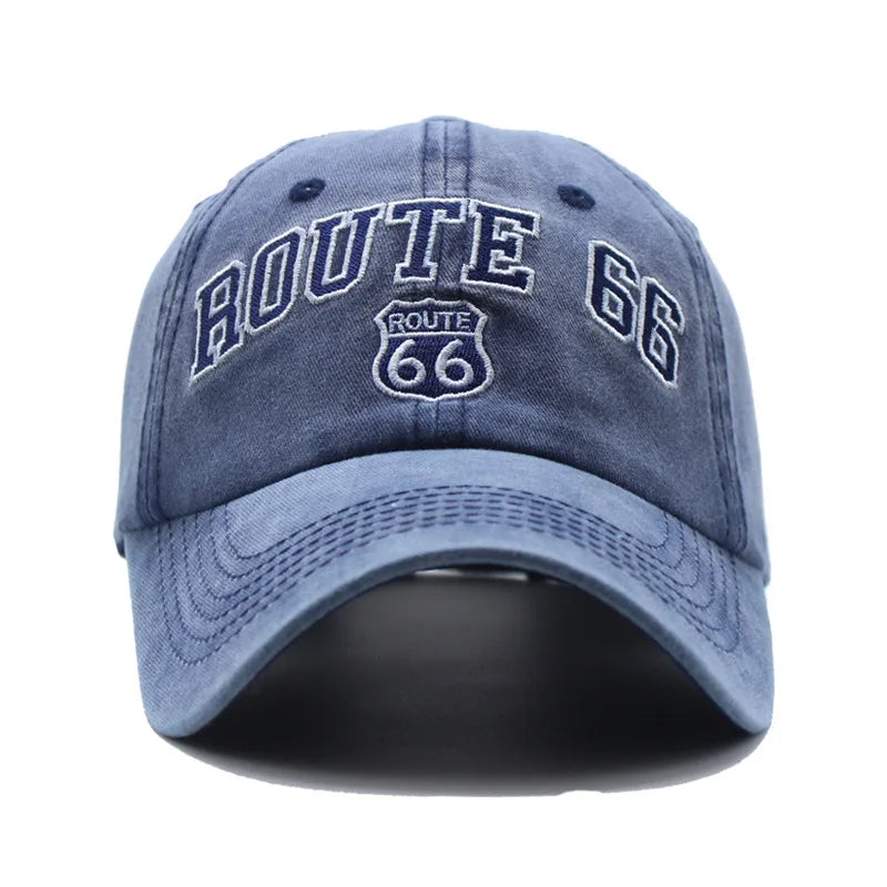 Route 66 Embroidered Baseball Cap