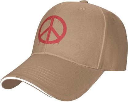Graffiti Peace Sign Adjustable Casual Baseball Cap