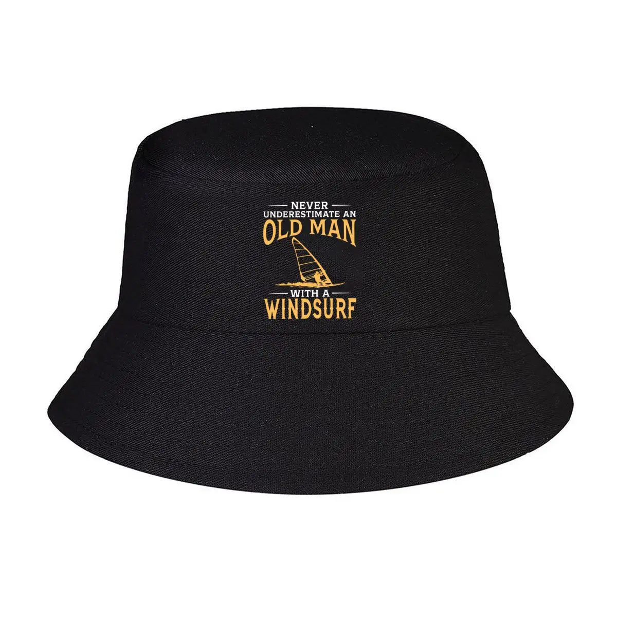 Old Man Windsurf Retro Beach Bucket Hat