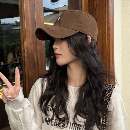RICYGVM Letter Embroidery Solid Color Baseball Cap