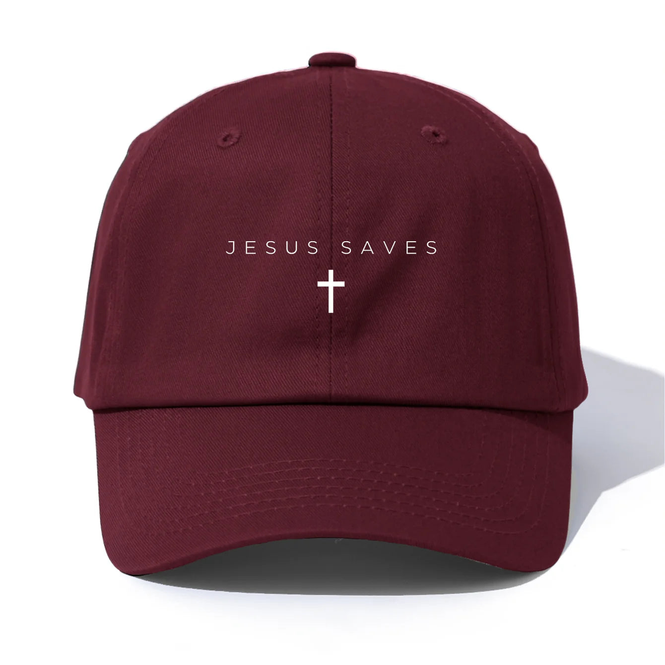 Jesus Saves Print Baseball Cap
