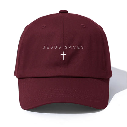 Jesus Saves Print Baseball Cap