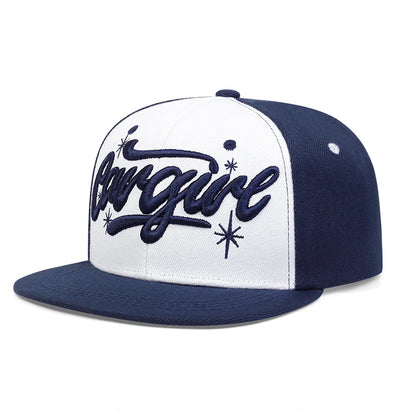 Graffiti Angel Embroidered Flat Brim Baseball Hat