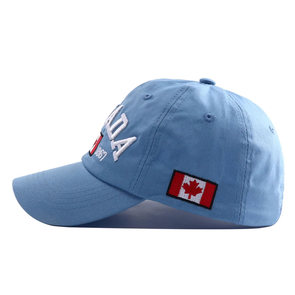 Canada Flag Embroidered Adjustable Snapback Baseball Hat