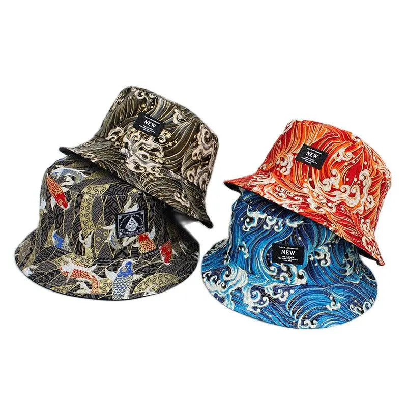 Cotton Print Bucket Hat for Men and Women