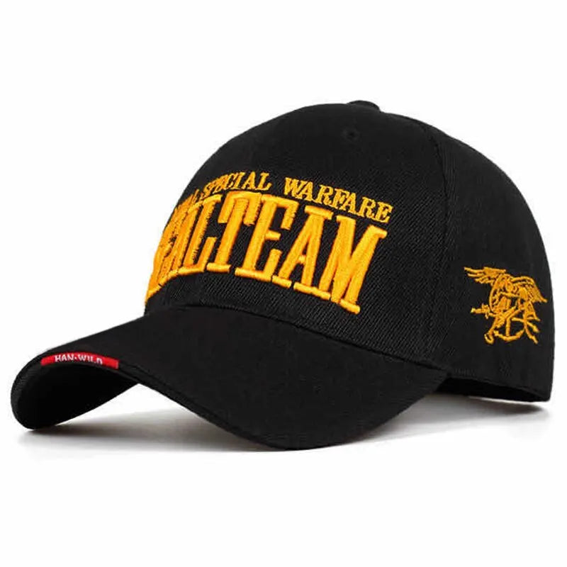 SEALTEAM Letter Embroidery Outdoor Adjustable Baseball Cap