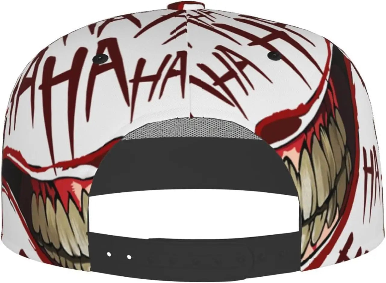 Funny Hahaha 3D Print Flat Bill Snapback Cap