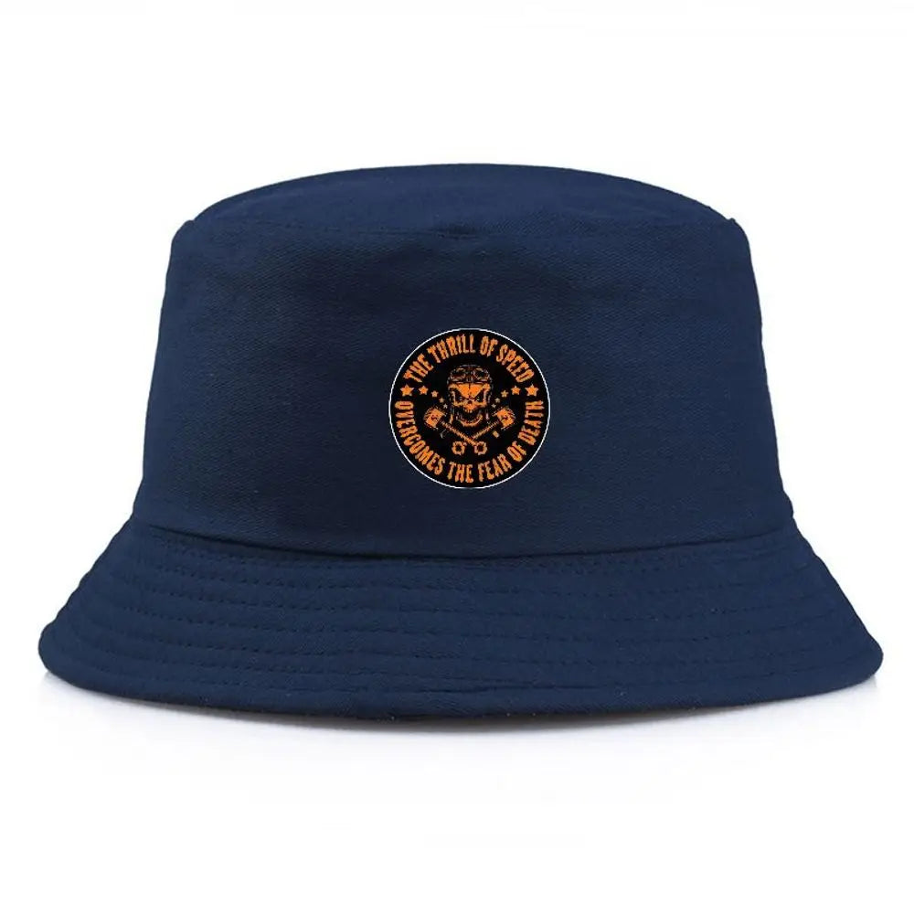 Unisex Skull Print Summer Bucket Hat