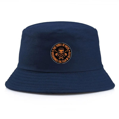 Unisex Skull Print Summer Bucket Hat