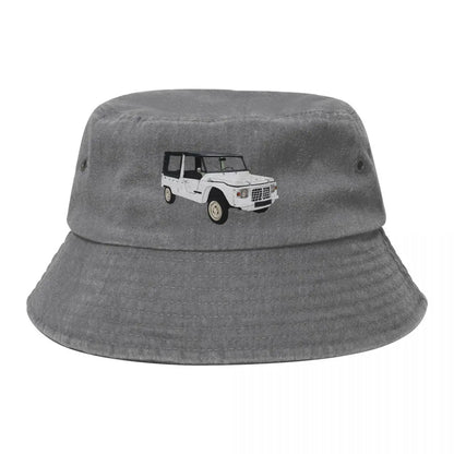 White Mehari 74 Luxury Streetwear Bucket Hat
