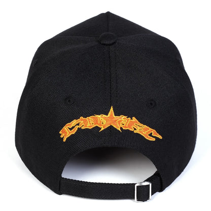H Letter Pentagram Embroidered Baseball Cap