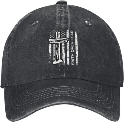 Faith Over Fear Cross Vintage Baseball Cap