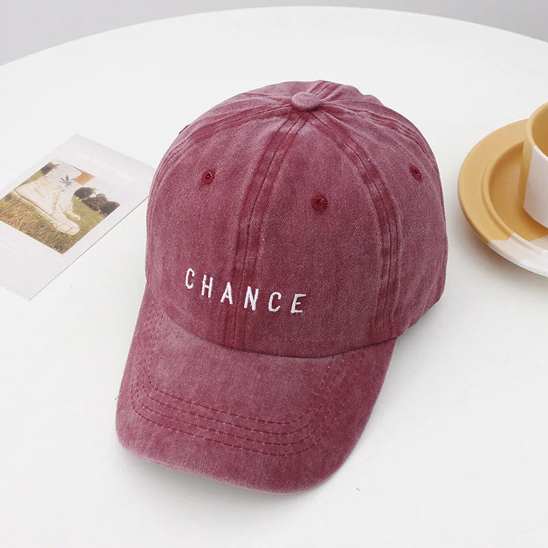 Retro Washed Letter Baseball Cap