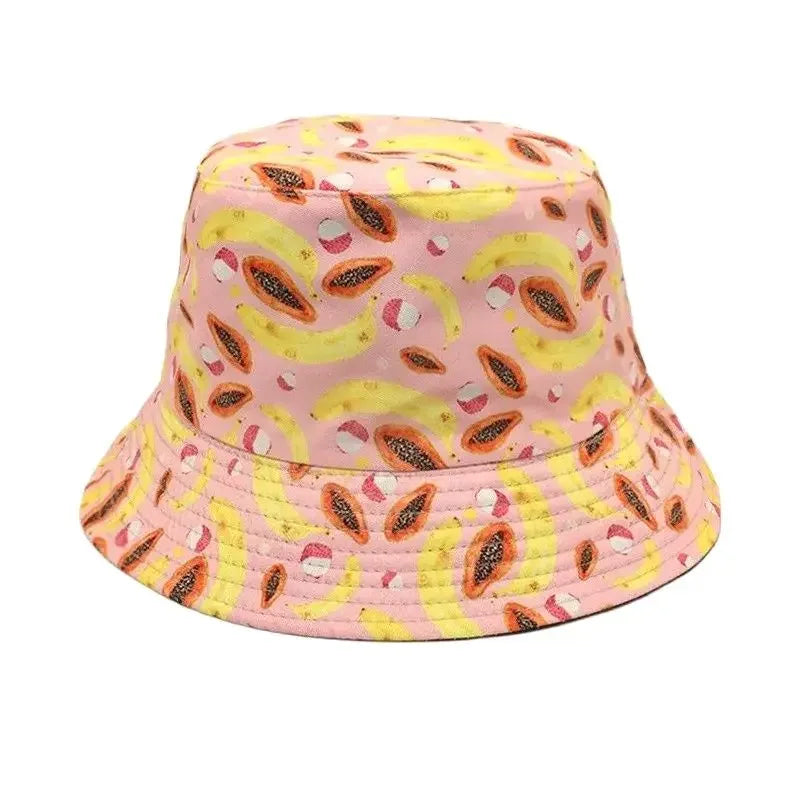 Polyester Cartoon Print Spring Autumn Travel Bucket Hat