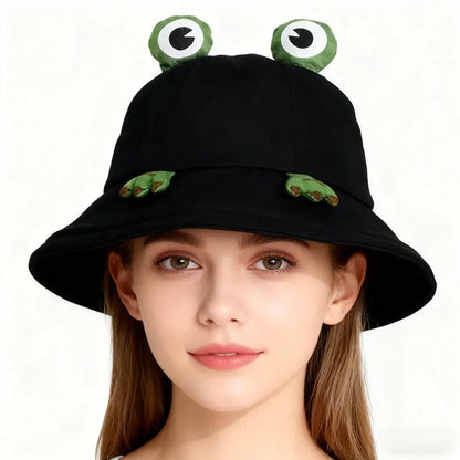 Cute 3D Frog Cartoon Bucket Hat