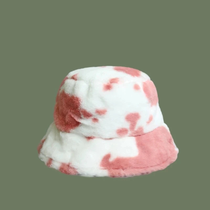 Cow Print Autumn Winter Fisherman Bucket Hat