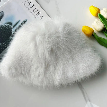 Fluffy Fur Plush Ear Protection Bucket Hat