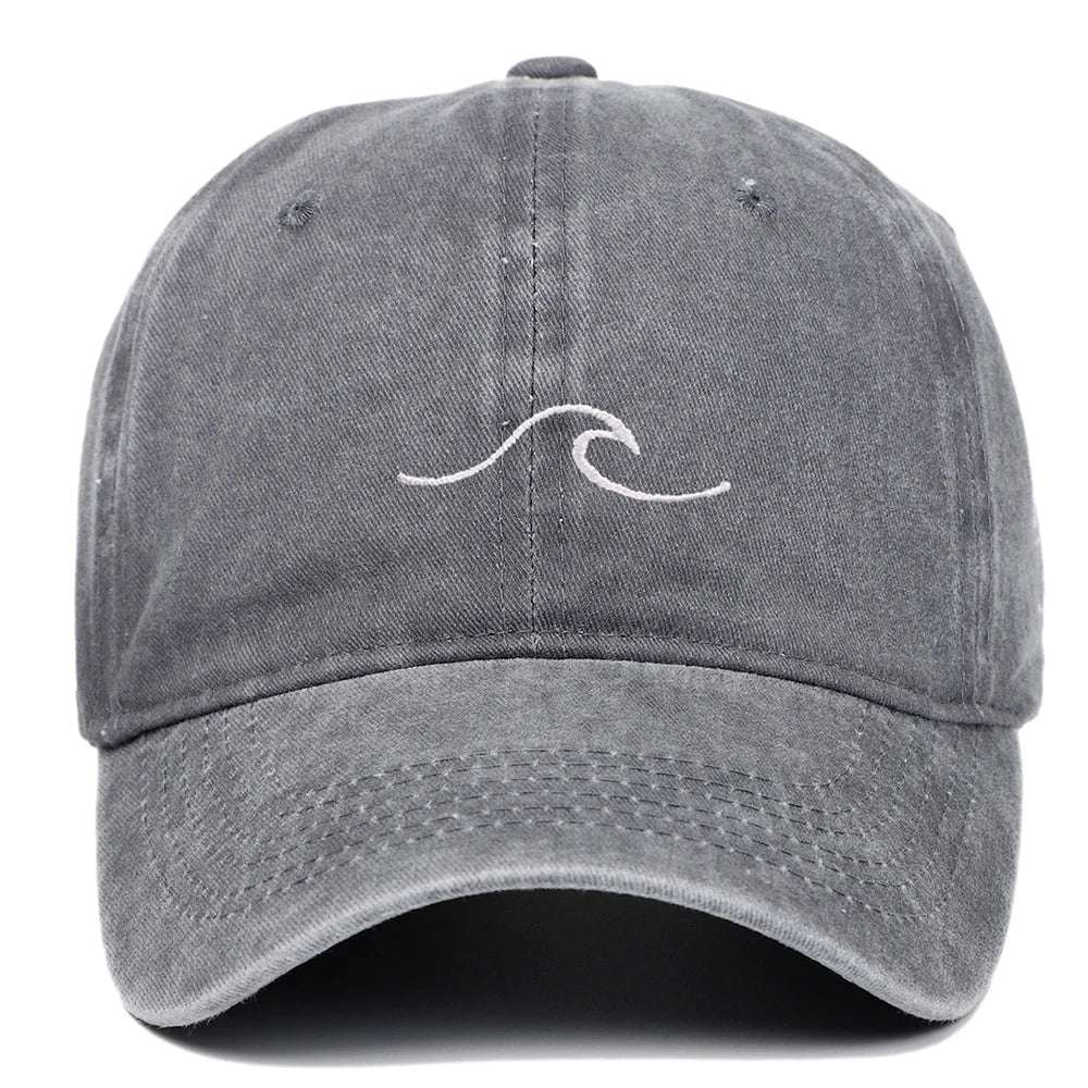 Wave Pattern Hip Hop Snapback Cap