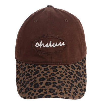 Leopard Embroidered Cotton Y2K Baseball Cap