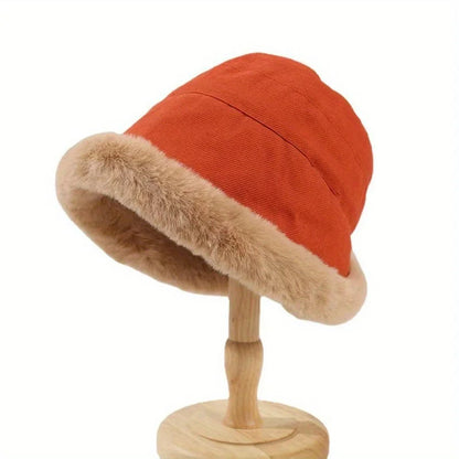 Wool Wide Brim Vintage Bucket Hat