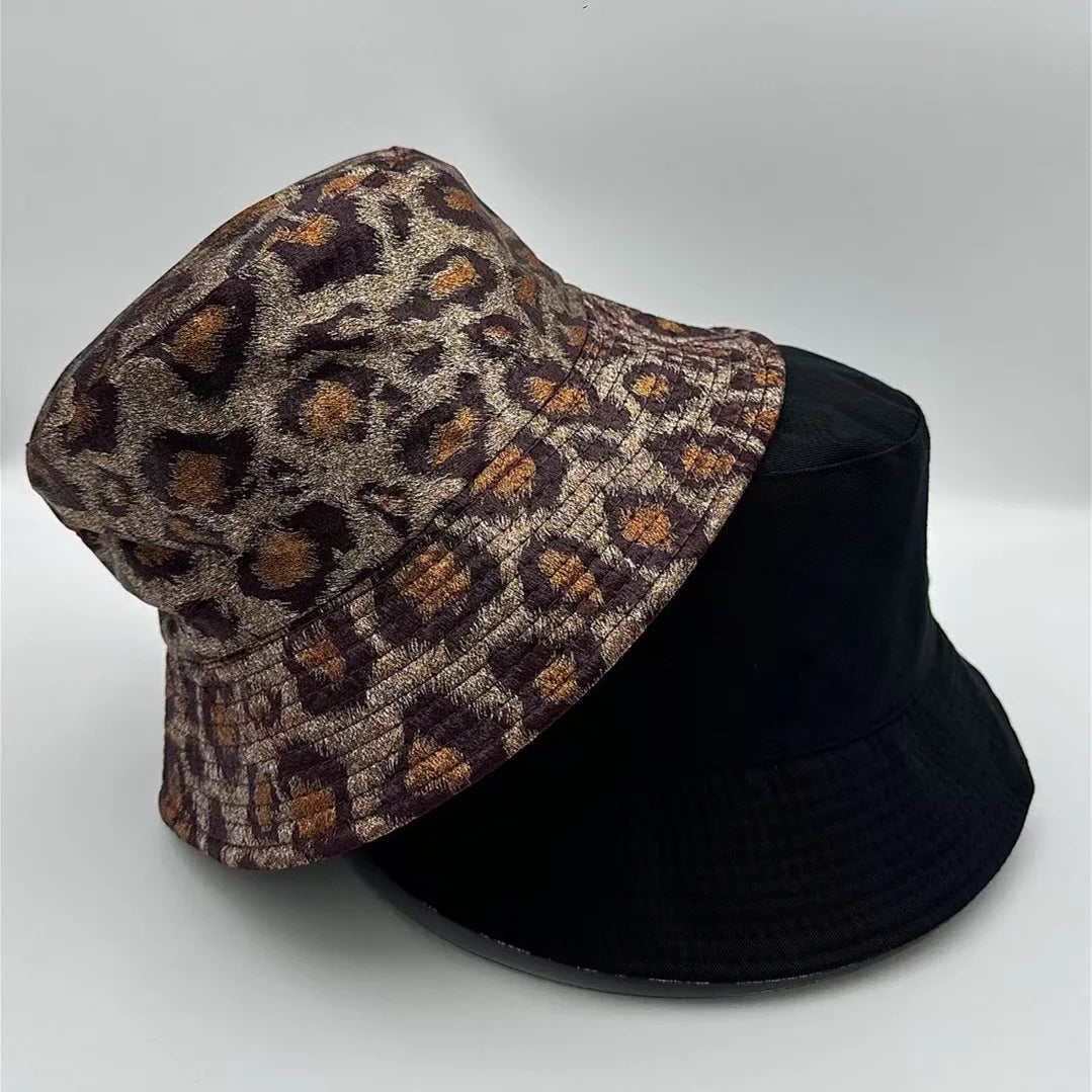 Leopard Print Double Sided Bucket Hat