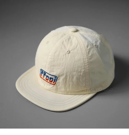 Retro Embroidered Flat Brim Trucker Hat