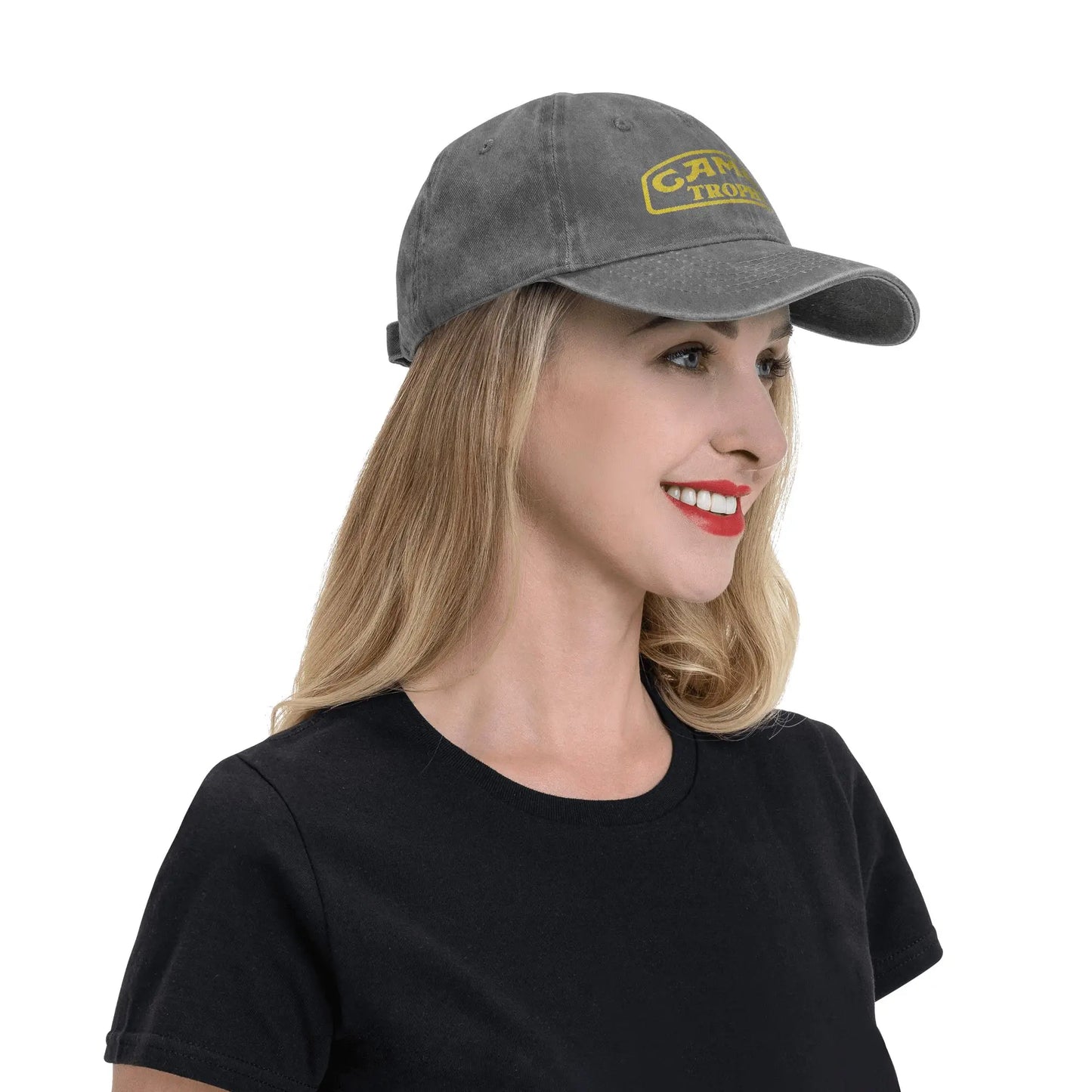Camel Trophy Distressed Denim Baseball Cap