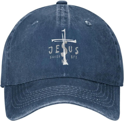 Jesus Saved My Life Cross Christian Baseball Cap