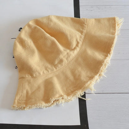 Korean Cotton Tassel Casual Beach Bucket Hat